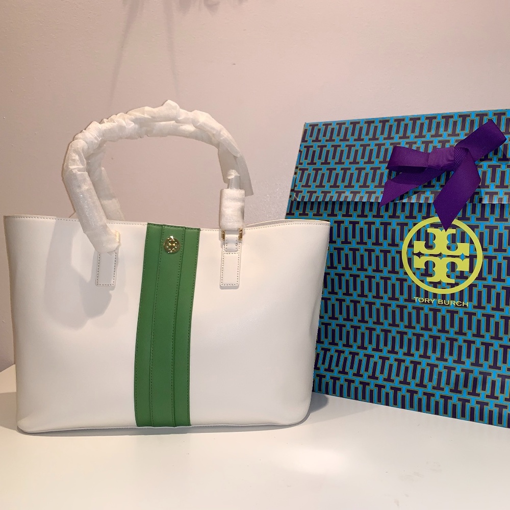 Tory Burch Robinson Striped Tote